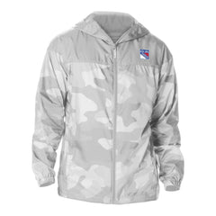 NHL New York Rangers Columbia Camo Flash Challenger Omni-Shade Full-Zip Hoodie Windbreaker - Gray