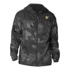 NHL Pittsburgh Penguins Columbia Camo Flash Challenger Omni-Shade Full-Zip Hoodie Windbreaker - Black