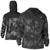NHL San Jose Sharks Columbia Camo Flash Challenger Omni-Shade Full-Zip Hoodie Windbreaker - Black