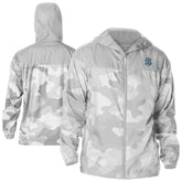 NHL Seattle Kraken Columbia Camo Flash Challenger Omni-Shade Full-Zip Hoodie Windbreaker - Gray