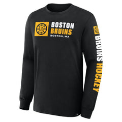 NHL Boston Bruins Fanatics Goal Crease Legacy Long Sleeve T-Shirt - Black
