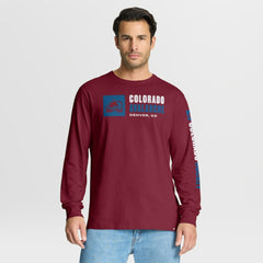 NHL Colorado Avalanche Fanatics Goal Crease Legacy Long Sleeve T-Shirt - Burgundy