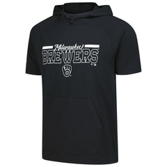 Milwaukee Brewers Levelwear Phase Vanguard Hoodie T-Shirt - Black Hoodies