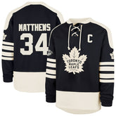 NHL Auston Matthews Toronto Maple Leafs '47 Player Name & Number Sweep Check Eternal Lacer Sweatshirt - Navy