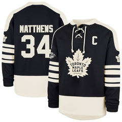 NHL Auston Matthews Toronto Maple Leafs '47 Player Name & Number Sweep Check Eternal Lacer Sweatshirt - Navy