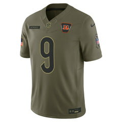 NFL Joe Burrow Cincinnati Bengals 2025 Salute to Service Limited Jersey - Olive
