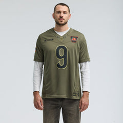 NFL Joe Burrow Cincinnati Bengals 2025 Salute to Service Limited Jersey - Olive