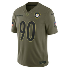 NFL T.J. Watt Pittsburgh Steelers 2025 Salute to Service Limited Jersey - Olive