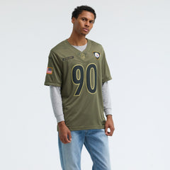 NFL T.J. Watt Pittsburgh Steelers 2025 Salute to Service Limited Jersey - Olive
