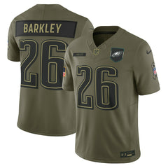 NFL Saquon Barkley Philadelphia Eagles 2025 Salute to Service Limited Jersey - Olive