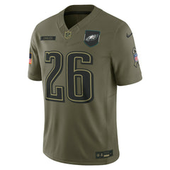 NFL Saquon Barkley Philadelphia Eagles 2025 Salute to Service Limited Jersey - Olive