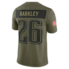 NFL Saquon Barkley Philadelphia Eagles 2025 Salute to Service Limited Jersey - Olive