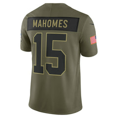 NFL Patrick Mahomes Kansas City Chiefs 2025 Salute to Service Limited Jersey - Olive