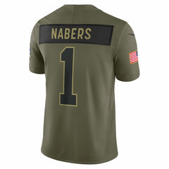 NFL Malik Nabers New York Giants 2025 Salute to Service Limited Jersey - Olive