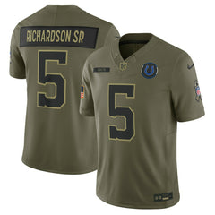 NFL Anthony Richardson Sr. Indianapolis Colts 2025 Salute to Service Limited Jersey - Olive