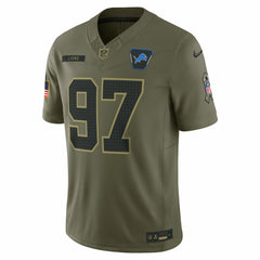 NFL Aidan Hutchinson Detroit Lions 2025 Salute to Service Limited Jersey - Olive