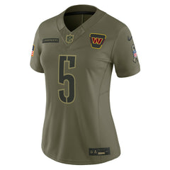 NFL Jayden Daniels Washington Commanders Women's 2025 Salute to Service Limited Jersey - Olive