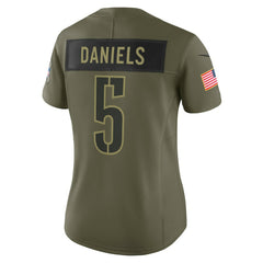 NFL Jayden Daniels Washington Commanders Women's 2025 Salute to Service Limited Jersey - Olive