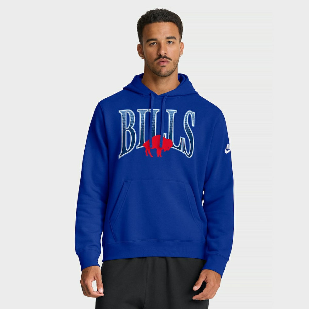 Buffalo Bills Full Blitz Club Fleece Pullover Hoodie Royal