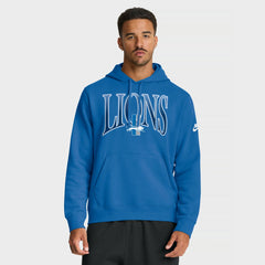 Detroit Lions Full Blitz Club Fleece Pullover Hoodie Blue
