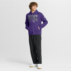 Minnesota Vikings Full Blitz Club Fleece Pullover Hoodie Purple