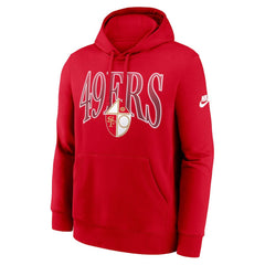 San Francisco 49ers Full Blitz Club Fleece Pullover Hoodie Scarlet