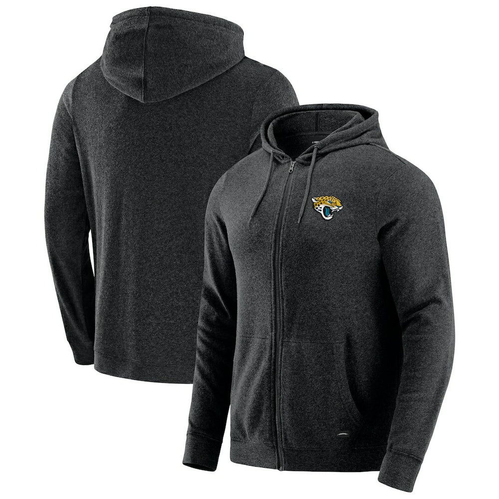 Jacksonville Jaguars J. Palmer Players Lounge Tri-Blend Full-Zip Hoodie Dark Heather Gray