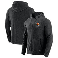 Cincinnati Bengals J. Palmer Players Lounge Tri-Blend Full-Zip Hoodie Dark Heather Gray