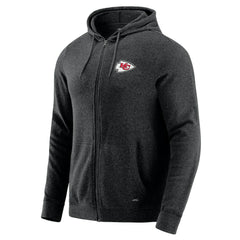 Kansas City Chiefs J. Palmer Players Lounge Tri-Blend Full-Zip Hoodie Dark Heather Gray