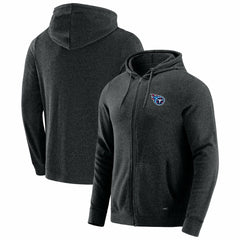 Tennessee Titans J. Palmer Players Lounge Tri-Blend Full-Zip Hoodie Dark Heather Gray