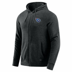 Tennessee Titans J. Palmer Players Lounge Tri-Blend Full-Zip Hoodie Dark Heather Gray