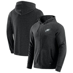 Philadelphia Eagles J. Palmer Players Lounge Tri-Blend Full-Zip Hoodie Dark Heather Gray