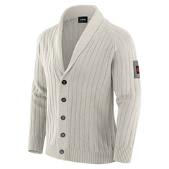 Kansas City Chiefs J. Palmer The Playmaker Cardigan Raglan Sweater Gray