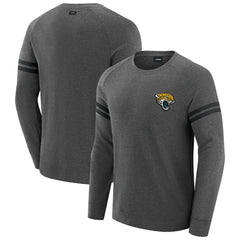 Jacksonville Jaguars J. Palmer Players Lounge Raglan Tri-Blend Sweatshirt Dark Heather Gray