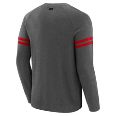 Atlanta Falcons J. Palmer Players Lounge Raglan Tri-Blend Sweatshirt Dark Heather Gray