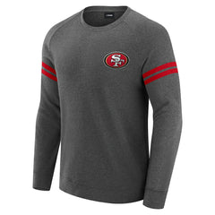 San Francisco 49ers J. Palmer Players Lounge Raglan Tri-Blend Sweatshirt Dark Heather Gray