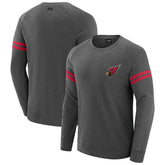 Arizona Cardinals J. Palmer Players Lounge Raglan Tri-Blend Sweatshirt Dark Heather Gray