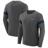 Tennessee Titans J. Palmer Players Lounge Raglan Tri-Blend Sweatshirt Dark Heather Gray