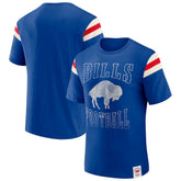 Buffalo Bills Darius Rucker Collection Distressed Throwback Shoulder Stripe T-Shirt Royal