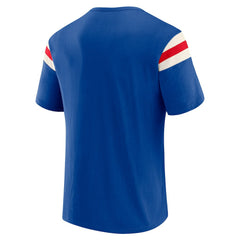 Buffalo Bills Darius Rucker Collection Distressed Throwback Shoulder Stripe T-Shirt Royal