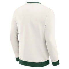 Green Bay Packers Darius Rucker Collection Colorblock Pullover Sweatshirt Cream