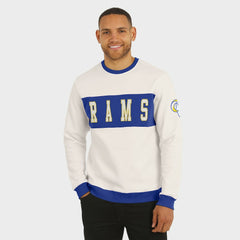 Los Angeles Rams Darius Rucker Collection Colorblock Pullover Sweatshirt Cream