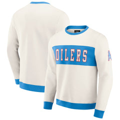 Tennessee Titans Darius Rucker Collection Colorblock Pullover Sweatshirt Cream