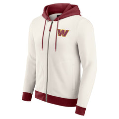Washington Commanders Darius Rucker Collection Distressed Graphics Full-Zip Hoodie Cream