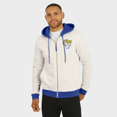 Los Angeles Rams Darius Rucker Collection Distressed Graphics Full-Zip Hoodie Cream