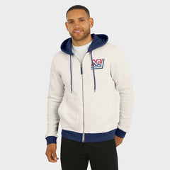 New York Giants Darius Rucker Collection Distressed Graphics Full-Zip Hoodie Cream