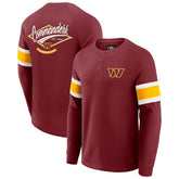 Washington Commanders Darius Rucker Collection Waffle-Knit Raglan Long Sleeve Henley T-Shirt Burgundy