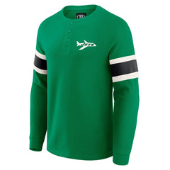 New York Jets Darius Rucker Collection Waffle-Knit Raglan Long Sleeve Henley T-Shirt Kelly Green