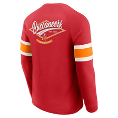 Tampa Bay Buccaneers Darius Rucker Collection Waffle-Knit Raglan Long Sleeve Henley T-Shirt Red