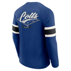 Indianapolis Colts Darius Rucker Collection Waffle-Knit Raglan Long Sleeve Henley T-Shirt Royal